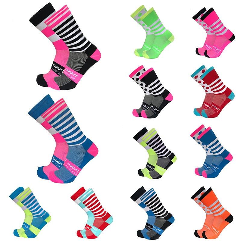Anti Blister Sock - Yeni Şerit Nokta Bisiklet Çorap En