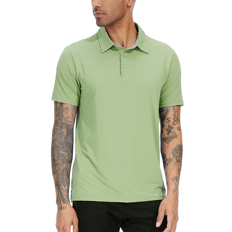 Running Gear Satisfy - Erkek hızlı kuru atletik Polo GÖMLEK